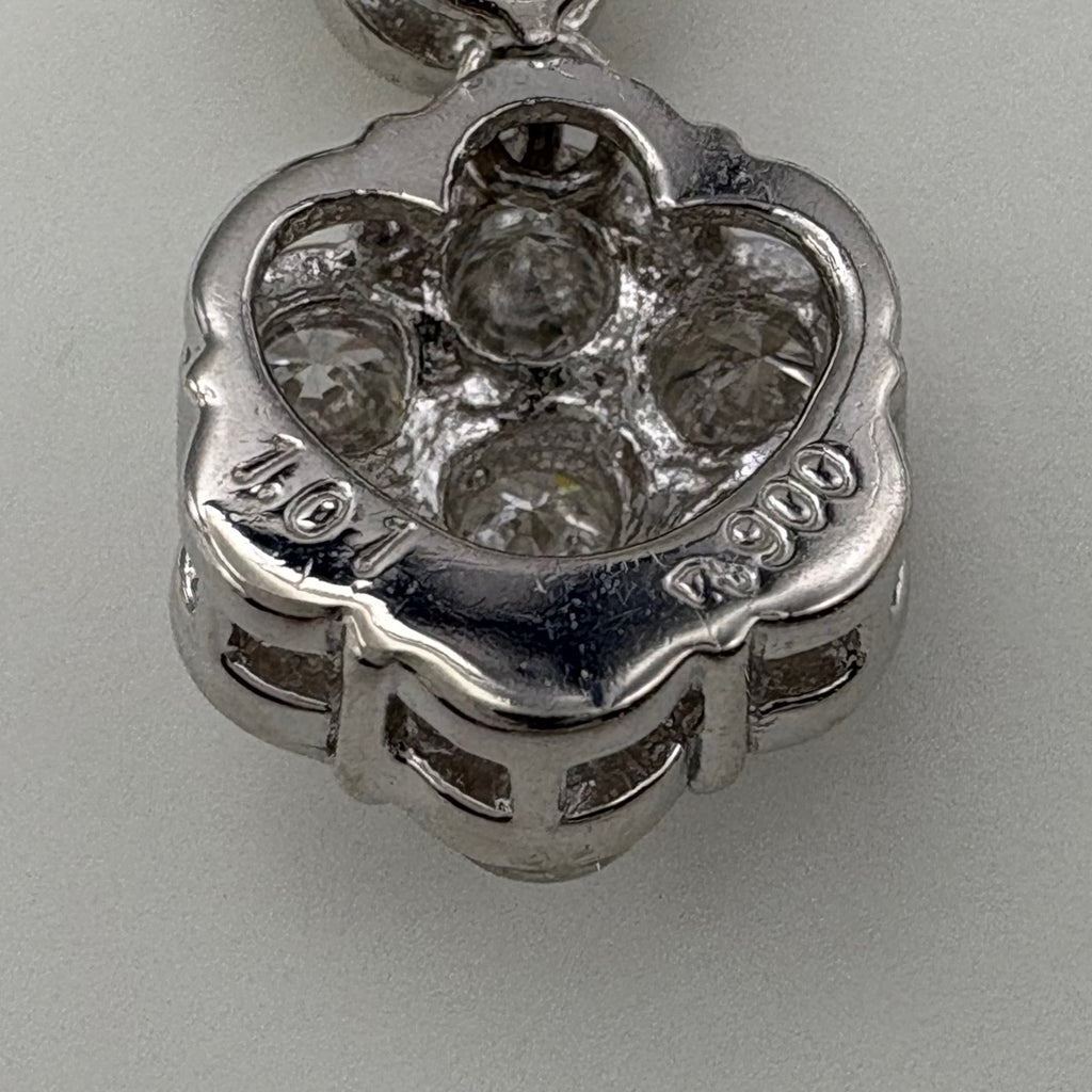 フラワーモチーフ ペンダントトップ プラチナ メレダイヤ 花 ペンダントトップ Pt900 ダイヤモンド レディース 【中古】nbjwl