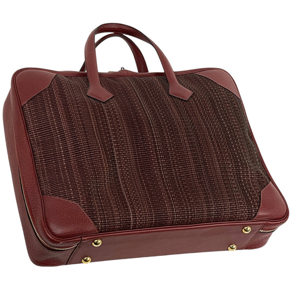 エルメス ヴィクトリア 45 ブリーフケース ハンドバッグ ビジネスバッグ クリノラン ルージュアッシュ □G レディース 【中古】brbag