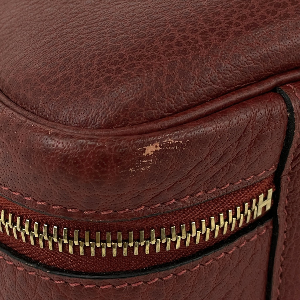 エルメス ヴィクトリア 45 ブリーフケース ハンドバッグ ビジネスバッグ クリノラン ルージュアッシュ □G レディース 【中古】brbag