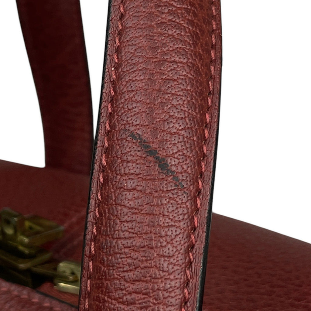 エルメス ヴィクトリア 45 ブリーフケース ハンドバッグ ビジネスバッグ クリノラン ルージュアッシュ □G レディース 【中古】brbag