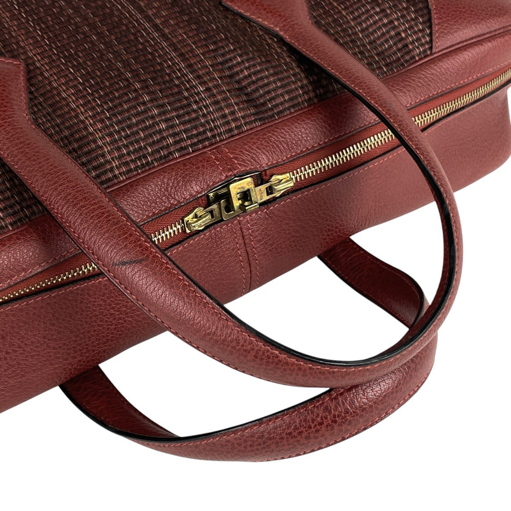 エルメス ヴィクトリア 45 ブリーフケース ハンドバッグ ビジネスバッグ クリノラン ルージュアッシュ □G レディース 【中古】brbag