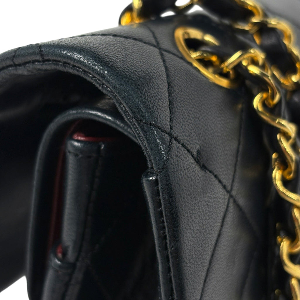 【ジャンク品】シャネル マトラッセ Wフラップ チェーン ショルダーバッグ ココマーク ショルダーバッグ レザー ブラック A01112 レディース 【中古】brbag