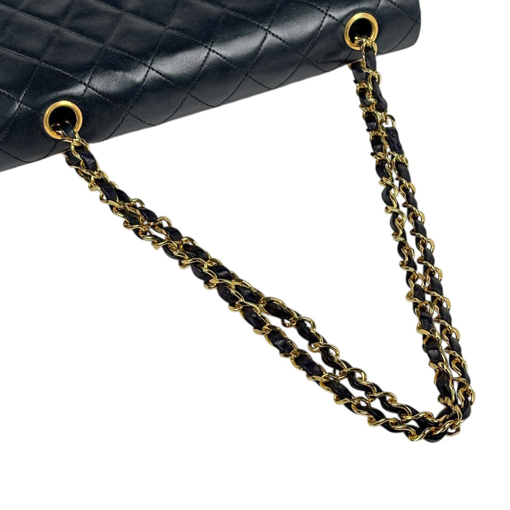 【ジャンク品】シャネル マトラッセ Wフラップ チェーン ショルダーバッグ ココマーク ショルダーバッグ レザー ブラック A01112 レディース 【中古】brbag