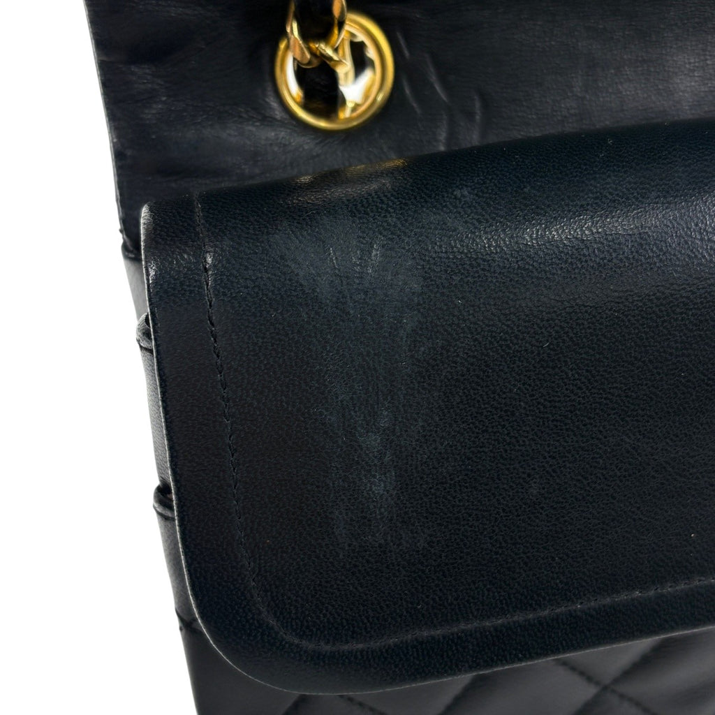 【ジャンク品】シャネル マトラッセ Wフラップ チェーン ショルダーバッグ ココマーク ショルダーバッグ レザー ブラック A01112 レディース 【中古】brbag