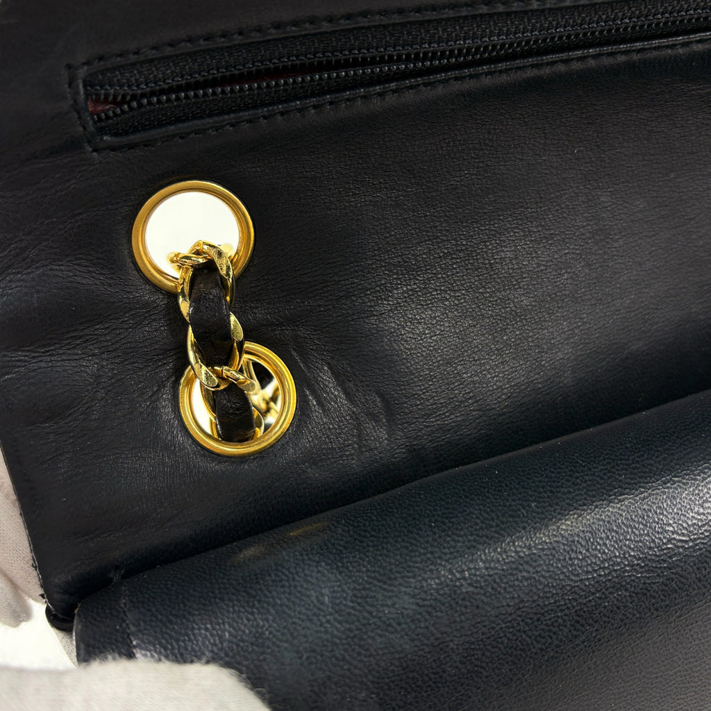 【ジャンク品】シャネル マトラッセ Wフラップ チェーン ショルダーバッグ ココマーク ショルダーバッグ レザー ブラック A01112 レディース 【中古】brbag