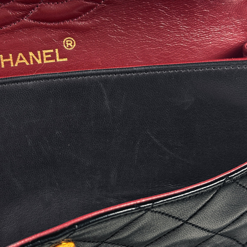 【ジャンク品】シャネル マトラッセ Wフラップ チェーン ショルダーバッグ ココマーク ショルダーバッグ レザー ブラック A01112 レディース 【中古】brbag