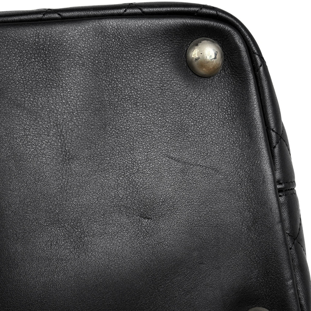 シャネル カンボンライン ラージ ショルダーバッグ レザー ブラック A25169 レディース 中古 brbag