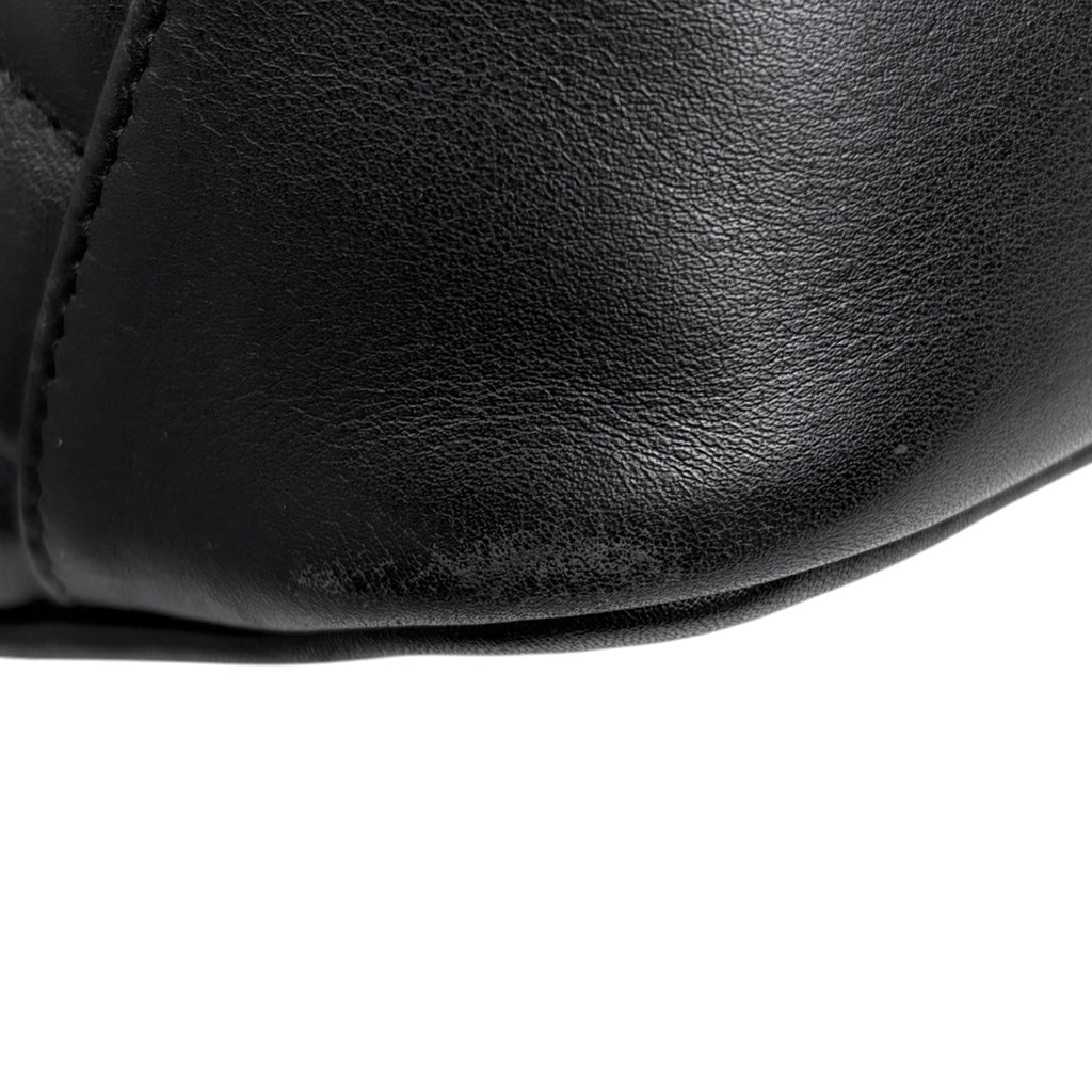 シャネル カンボンライン ラージ ショルダーバッグ レザー ブラック A25169 レディース 中古 brbag