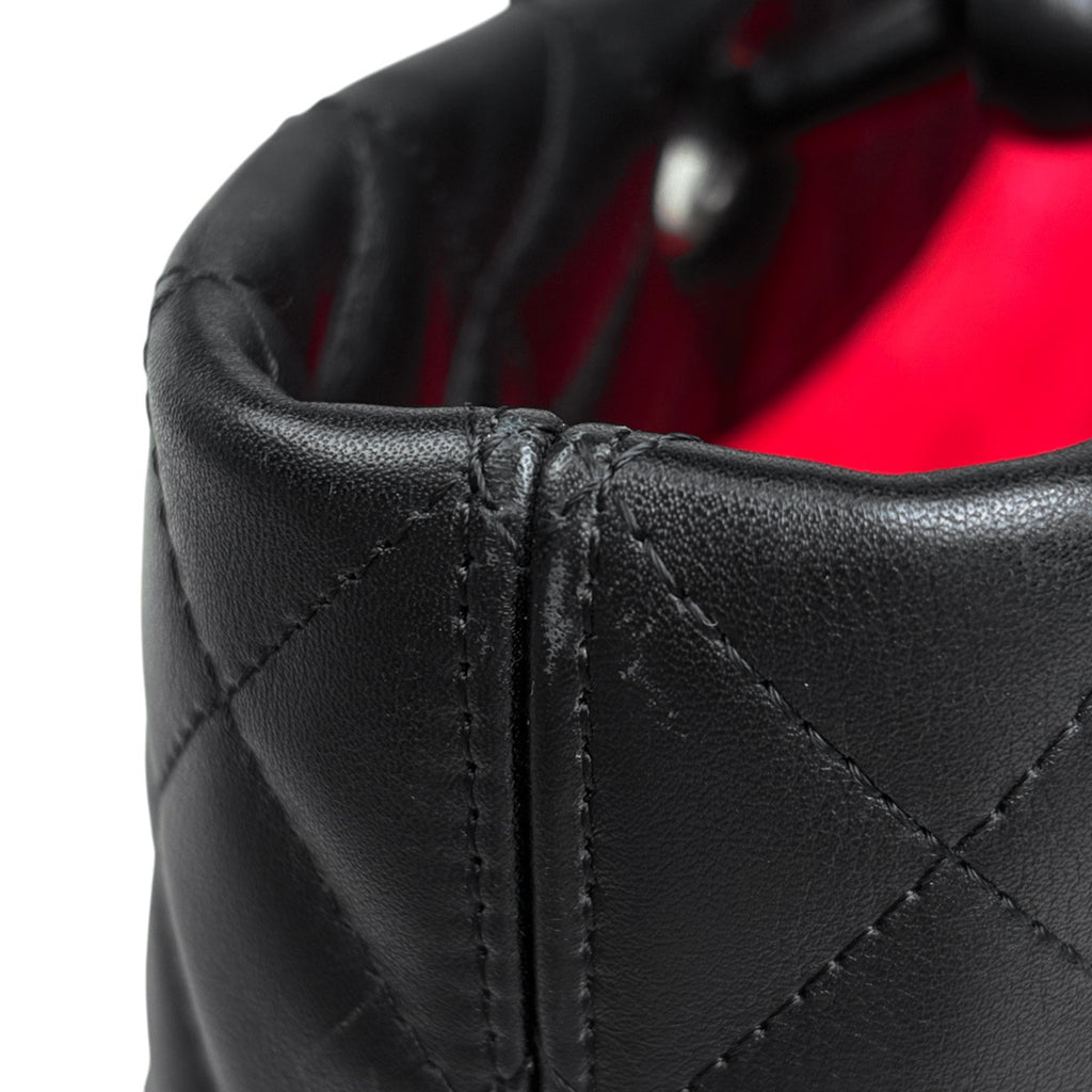 シャネル カンボンライン ラージ ショルダーバッグ レザー ブラック A25169 レディース 中古 brbag