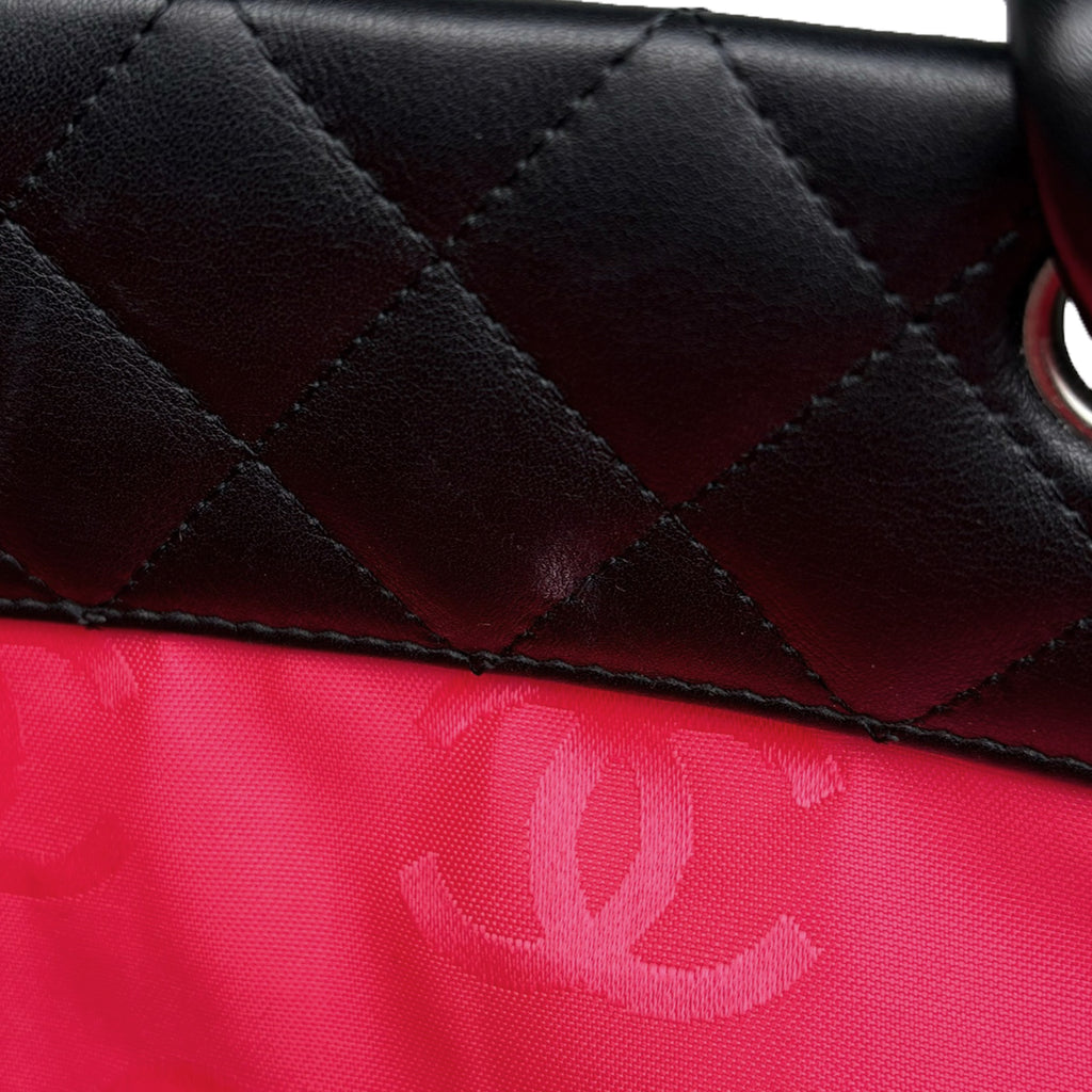 シャネル カンボンライン ラージ ショルダーバッグ レザー ブラック A25169 レディース 中古 brbag