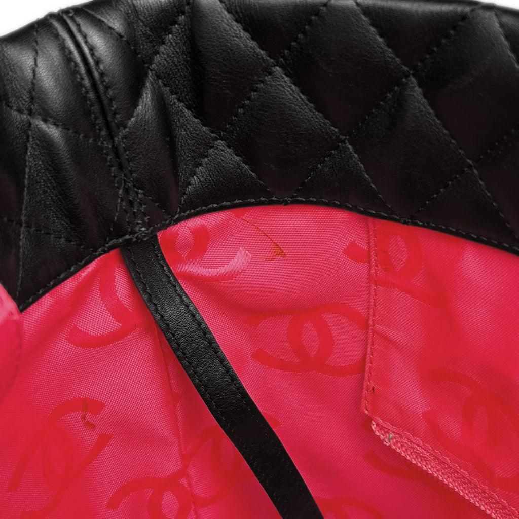 シャネル カンボンライン ラージ ショルダーバッグ レザー ブラック A25169 レディース 中古 brbag