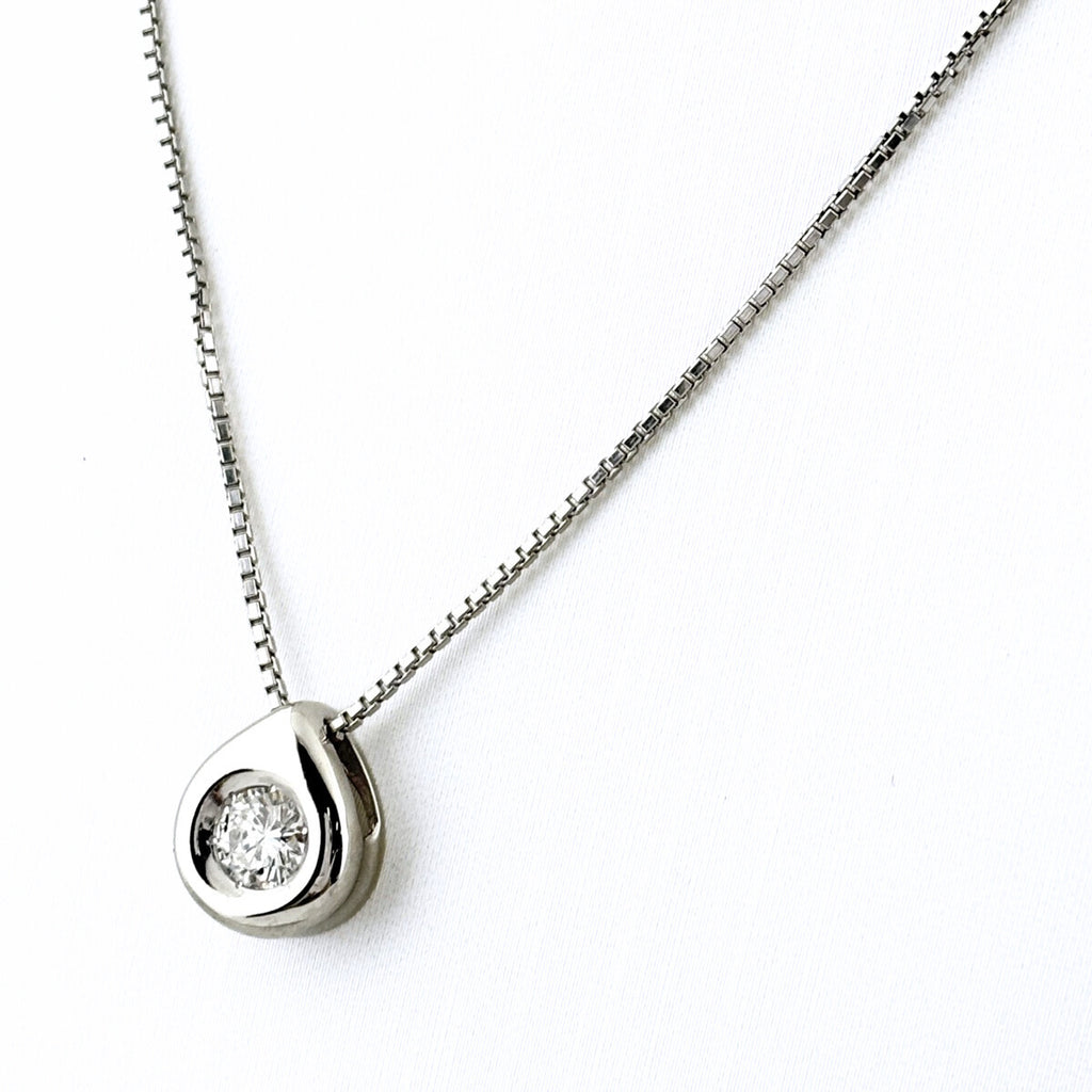 約42cm ダイヤモンド ネックレス プラチナ ペンダント Pt900 Pt850 ダイヤモンド レディース 【中古】nbjwl