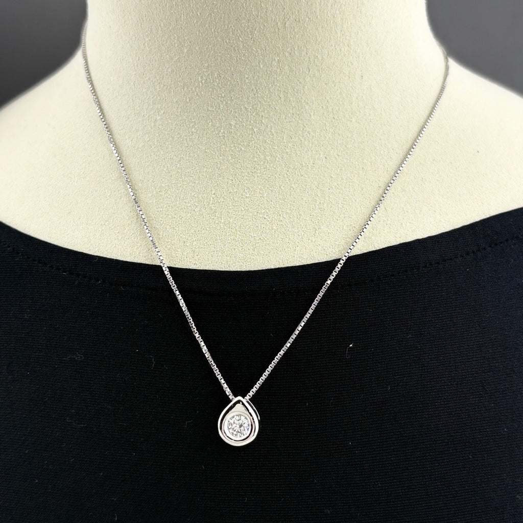 約42cm ダイヤモンド ネックレス プラチナ ペンダント Pt900 Pt850 ダイヤモンド レディース 【中古】nbjwl