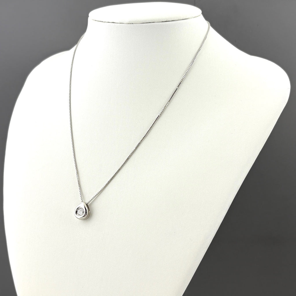 約42cm ダイヤモンド ネックレス プラチナ ペンダント Pt900 Pt850 ダイヤモンド レディース 【中古】nbjwl