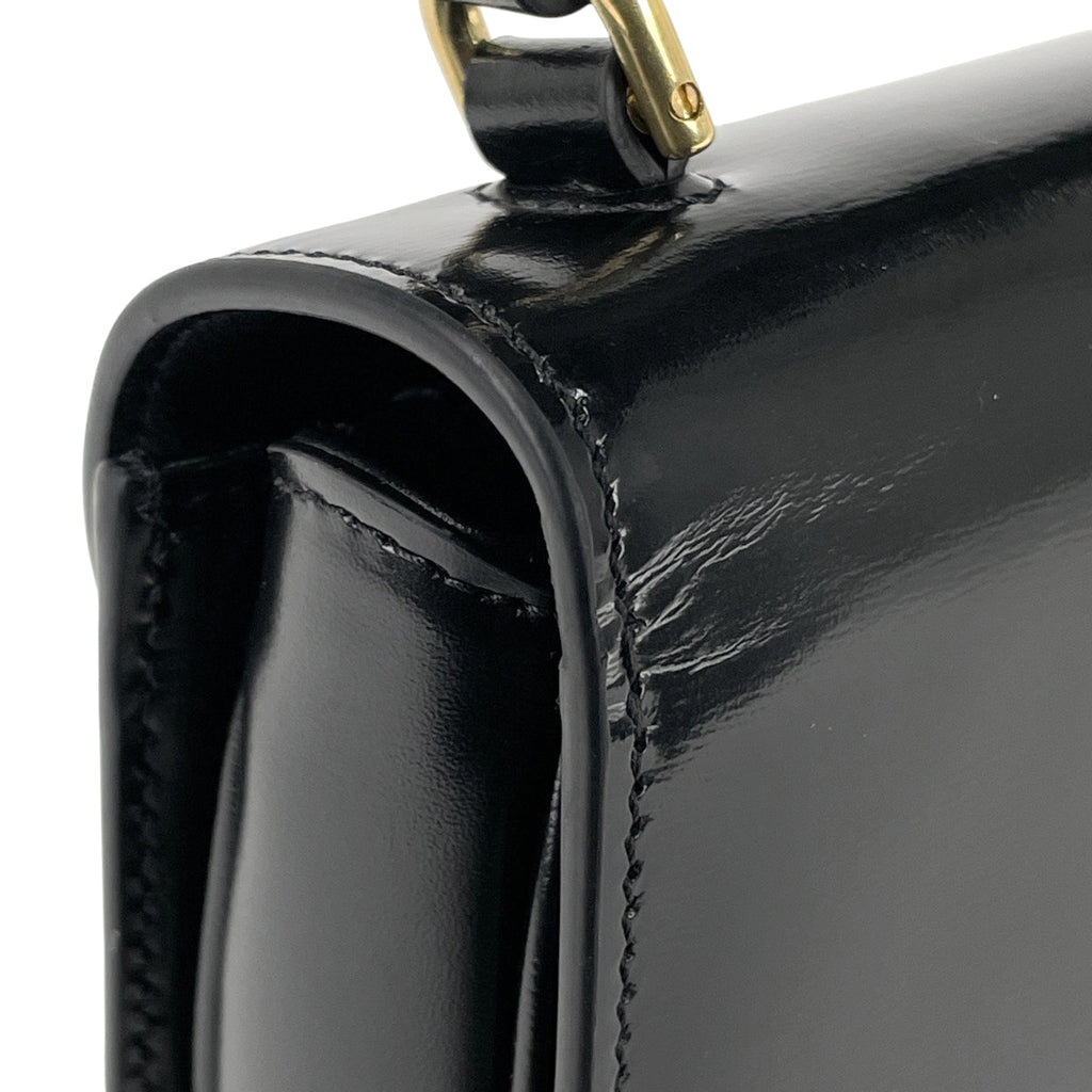 セリーヌ トリオンフ ハンドバッグ ブザス 2WAY ショルダーバッグ ハンドバッグ レザー ブラック レディース 【中古】brbag