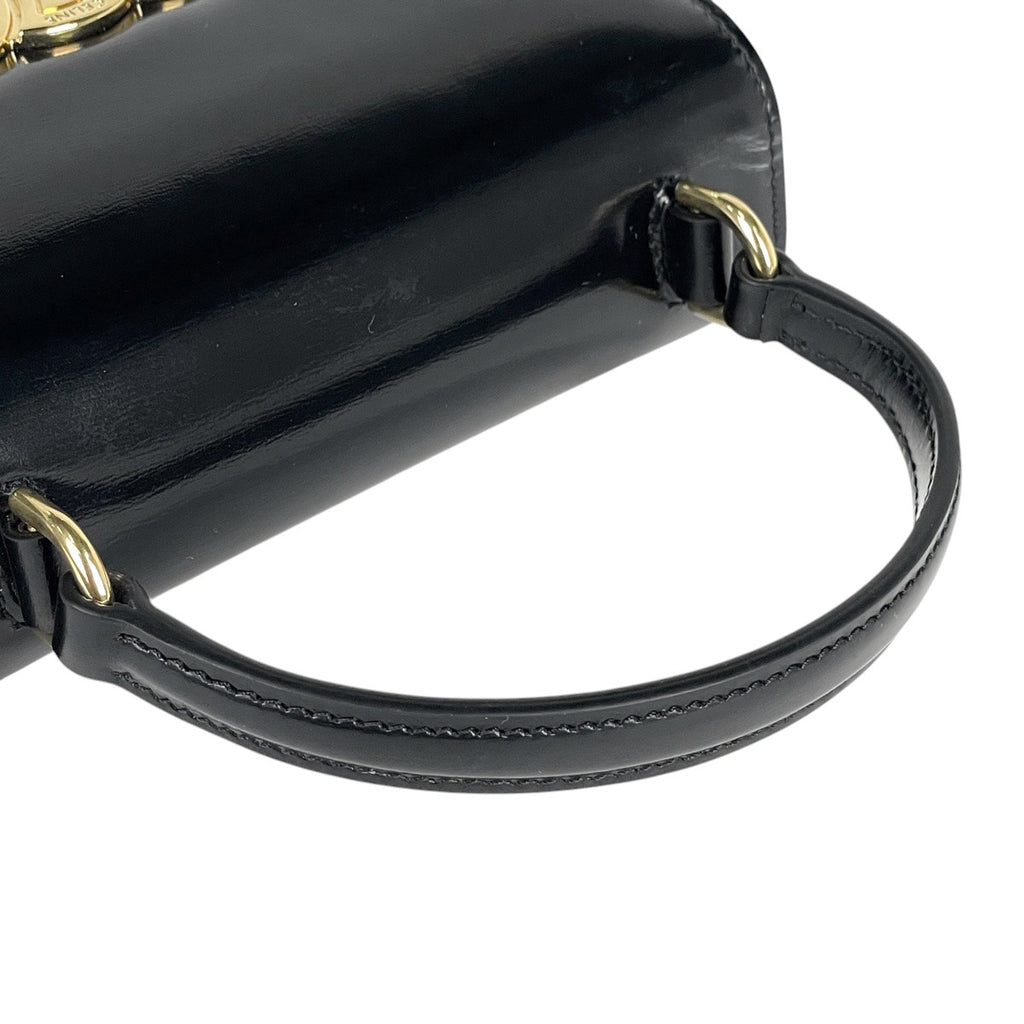 セリーヌ トリオンフ ハンドバッグ ブザス 2WAY ショルダーバッグ ハンドバッグ レザー ブラック レディース 【中古】brbag