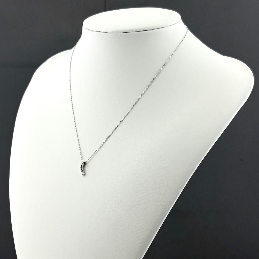 ウーヨンミ メレダイヤ デザインネックレス WG ホワイトゴールド ペンダント ネックレス K18 WG ダイヤモンド レディース ブランドジュエリー 【中古】brjwl