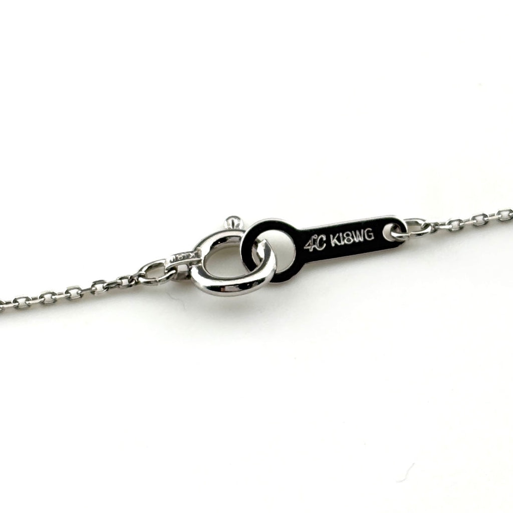 ウーヨンミ メレダイヤ デザインネックレス WG ホワイトゴールド ペンダント ネックレス K18 WG ダイヤモンド レディース ブランドジュエリー 【中古】brjwl