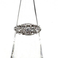 メレダイヤ デザインリング プラチナ 指輪 リング 11号 Pt850 ダイヤモンド レディース 【中古】nbjwl