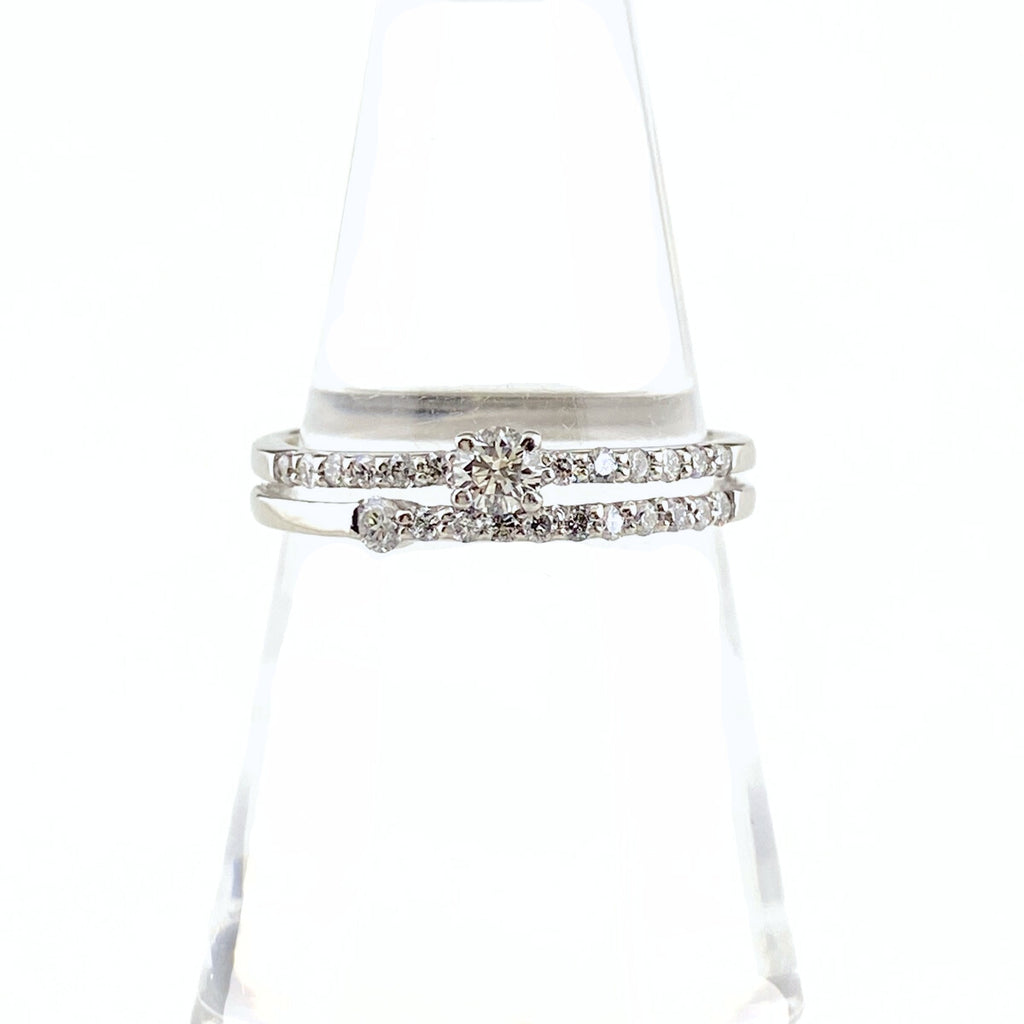 メレダイヤ デザインリング プラチナ 指輪 リング 11.5号 Pt900 ダイヤモンド レディース 【中古】nbjwl