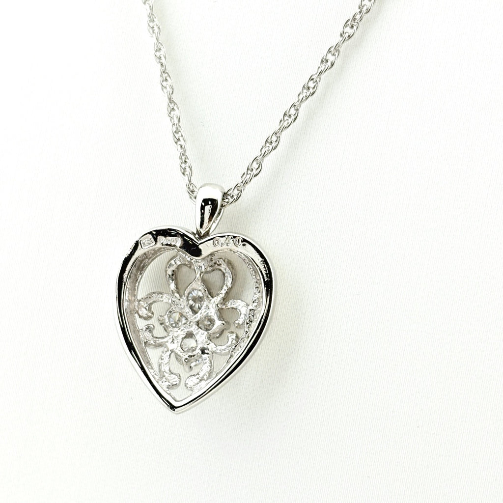 メレダイヤ デザインネックレス プラチナ ペンダント ネックレス Pt900 Pt850 ダイヤモンド レディース 【中古】nbjwl