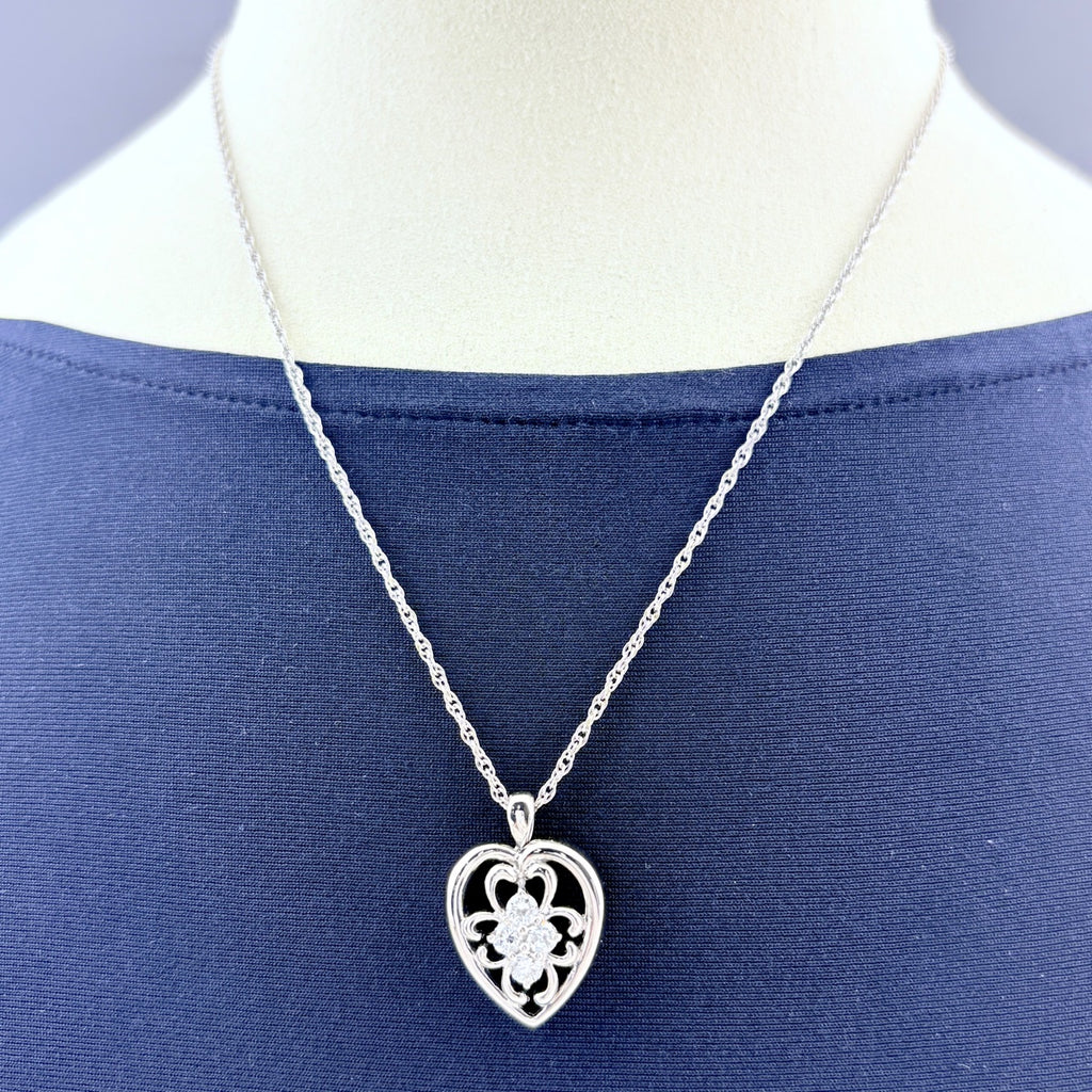 メレダイヤ デザインネックレス プラチナ ペンダント ネックレス Pt900 Pt850 ダイヤモンド レディース 【中古】nbjwl