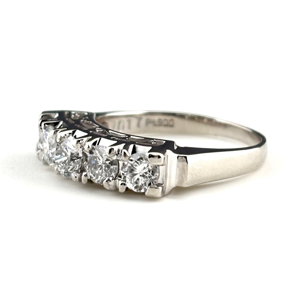 メレダイヤ デザインリング プラチナ 指輪 リング 10号 Pt900 ダイヤモンド レディース 【中古】nbjwl