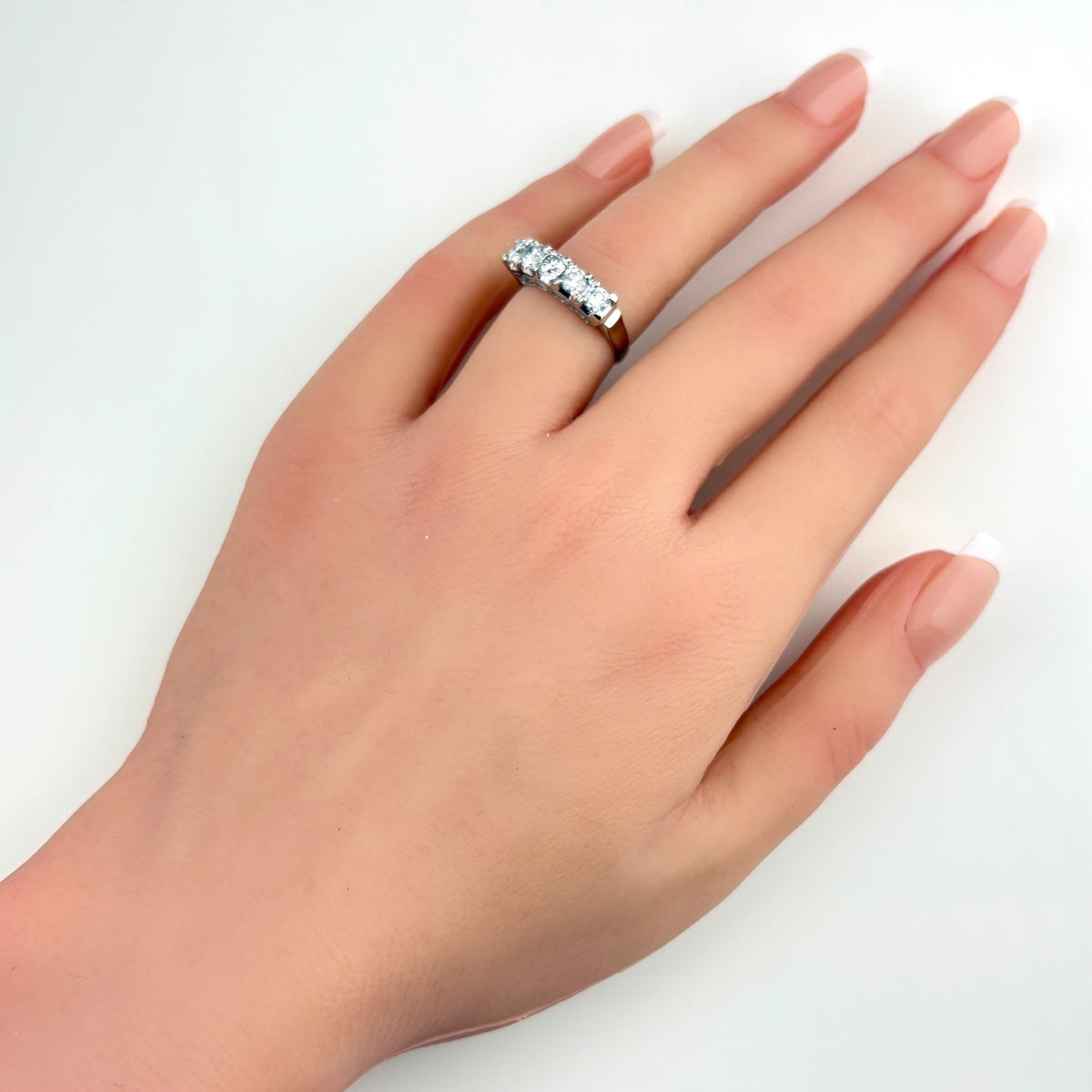 バイセル公式】メレダイヤ デザインリング プラチナ 指輪 リング 10号