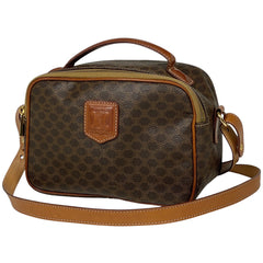 セリーヌ マカダム柄 ショルダーバッグ 斜め掛け ショルダーバッグ コーティングキャンバス ブラウン レディース 【中古】brbag