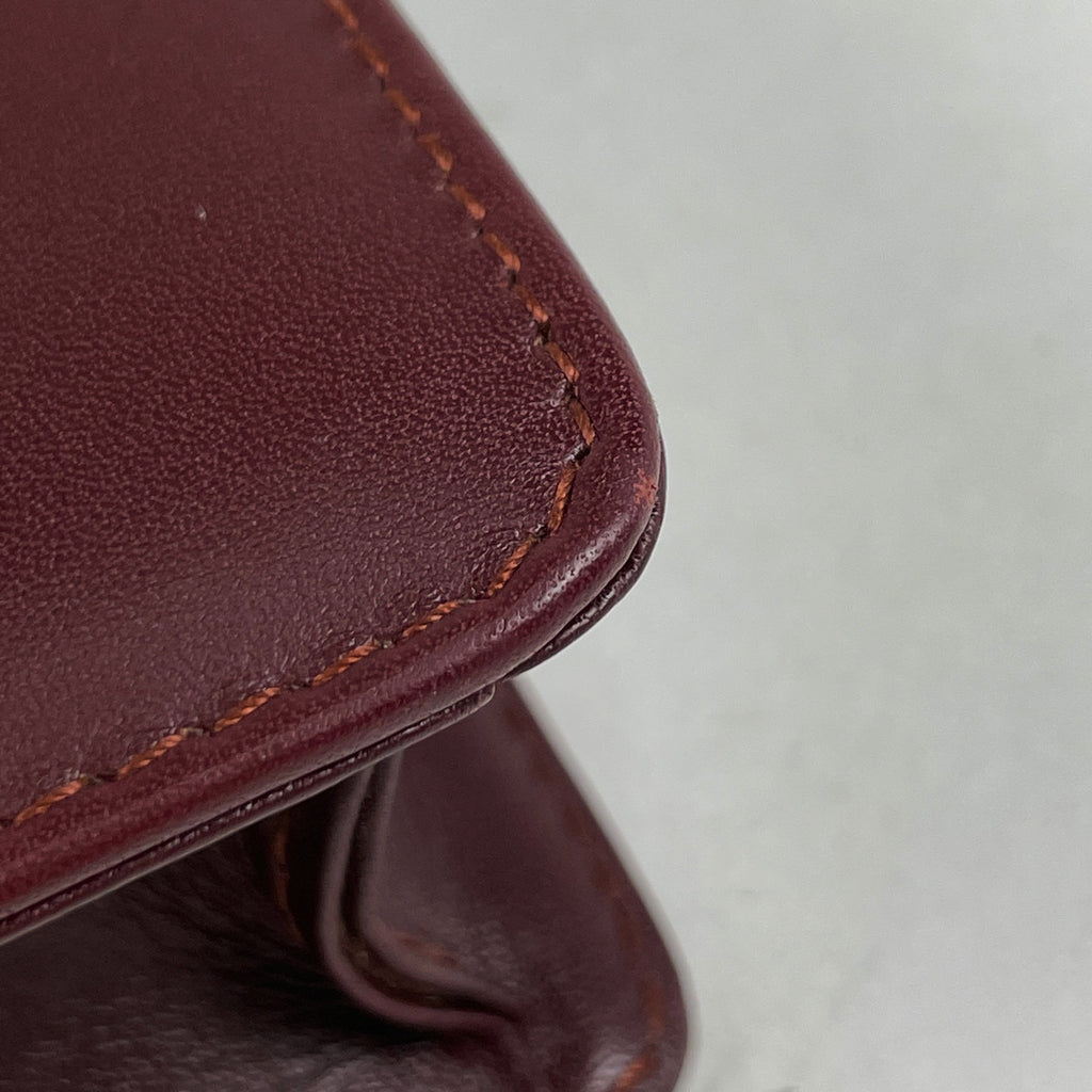 カルティエ マストライン ショルダーバッグ Wフラップ 肩掛け ショルダーバッグ レザー ボルドー レディース ブランドバッグ・小物 【中古】brbag