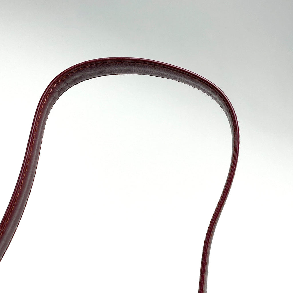 カルティエ マストライン ショルダーバッグ Wフラップ 肩掛け ショルダーバッグ レザー ボルドー レディース ブランドバッグ・小物 【中古】brbag