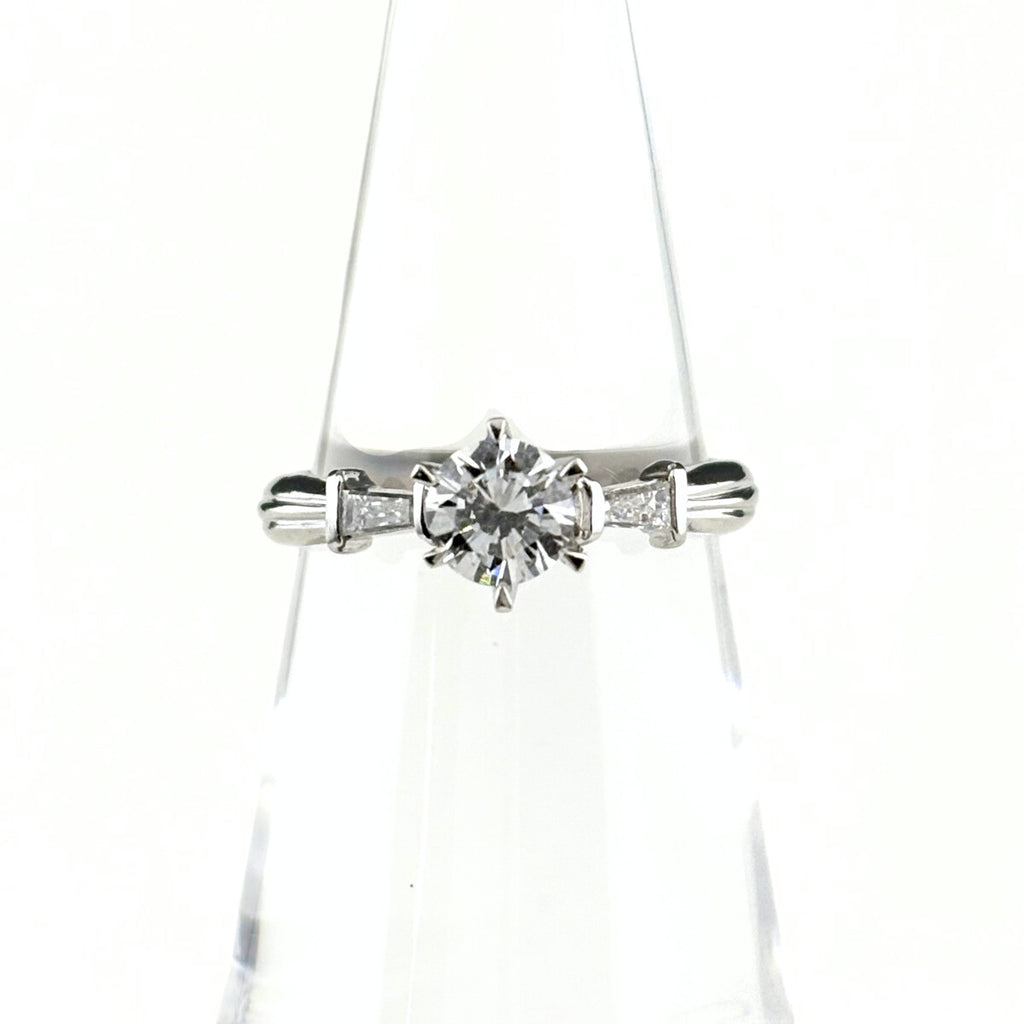 ダイヤモンド デザインリング プラチナ 指輪 メレダイヤ リング 9号 Pt900 ダイヤモンド レディース 【中古】nbjwl