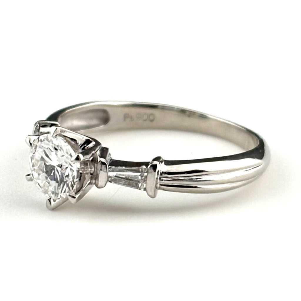 ダイヤモンド デザインリング プラチナ 指輪 メレダイヤ リング 9号 Pt900 ダイヤモンド レディース 【中古】nbjwl