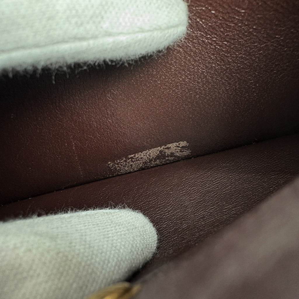 シャネル Vステッチ ショルダーバッグ ココマーク シェブロン ブラウン ショルダーバッグ レザー ボルドー レディース 【中古】brbag