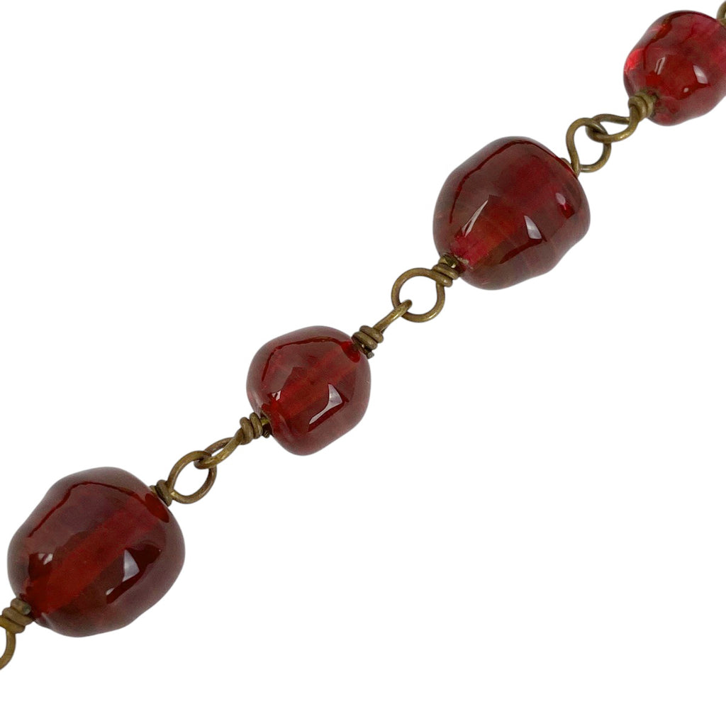 シャネル ロゴ ネックレス 2連 ロング グリポア ネックレス GP ゴールド レッド レディース 【中古】bracc