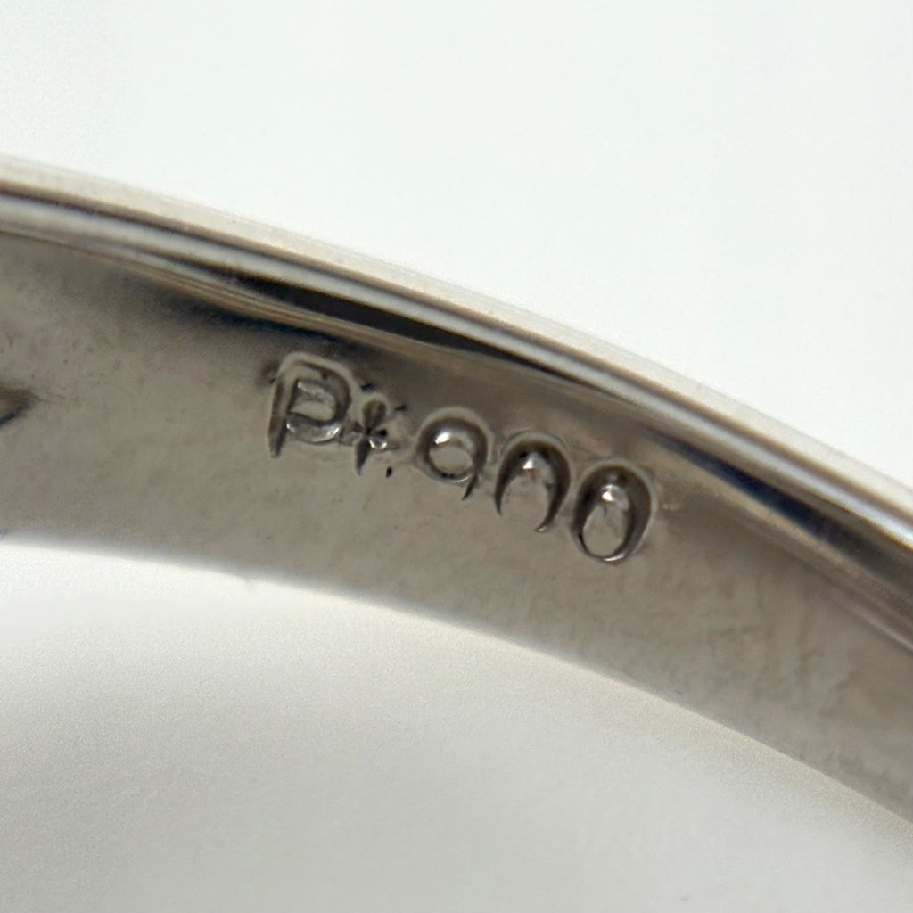サファイア デザインリング プラチナ 指輪 メレダイヤ リング 9号 Pt900 サファイア ダイヤモンド レディース 【中古】nbjwl