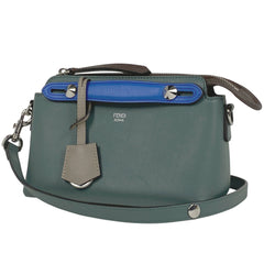 フェンディ バイザウェイ ミニ ハンドバッグ 2WAY ショルダーバッグ ハンドバッグ レザー グリーン ブルー 8BL135 レディース 【中古】brbag