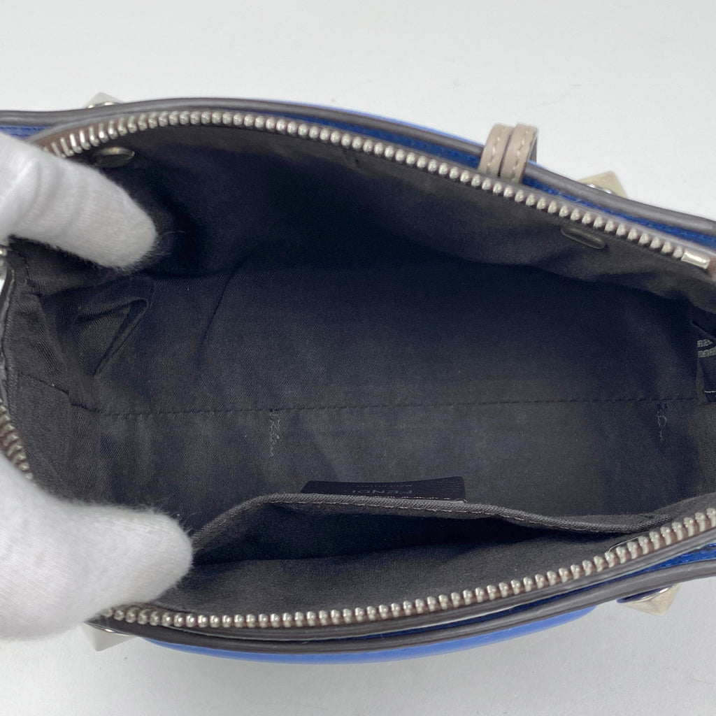 フェンディ バイザウェイ ミニ ハンドバッグ 2WAY ショルダーバッグ ハンドバッグ レザー グリーン ブルー 8BL135 レディース 【中古】brbag