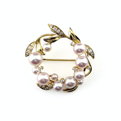 ミキモト パール デザインリング ブローチ K18 パール ダイヤモンド レディース ブランドジュエリー 【中古】brjwl