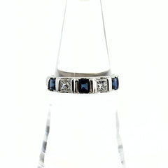 サファイア デザインリング プラチナ 指輪 メレダイヤ リング 12号 Pt900 サファイア ダイヤモンド レディース 【中古】nbjwl