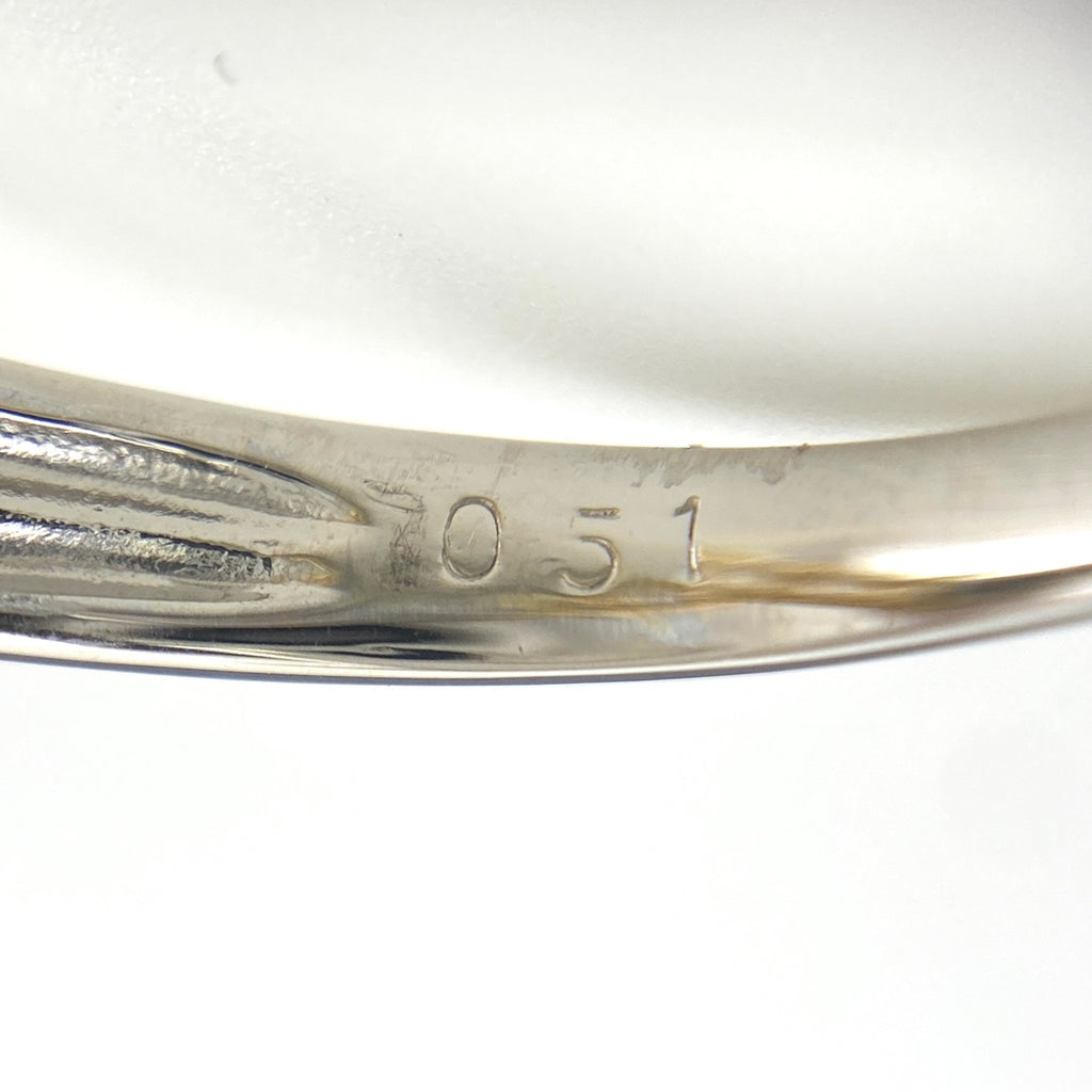 メレダイヤ デザインリング プラチナ YG イエローゴールド 指輪 リング 13号 Pt900 K18 ダイヤモンド レディース 【中古】nbjwl