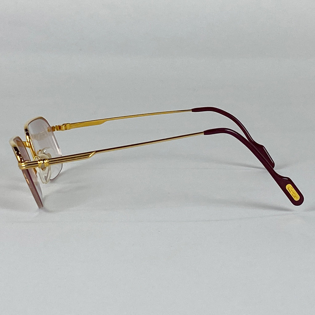 カルティエ トリニティ メガネ アイウェア 眼鏡 メタル ゴールド レディース 【中古】brbag