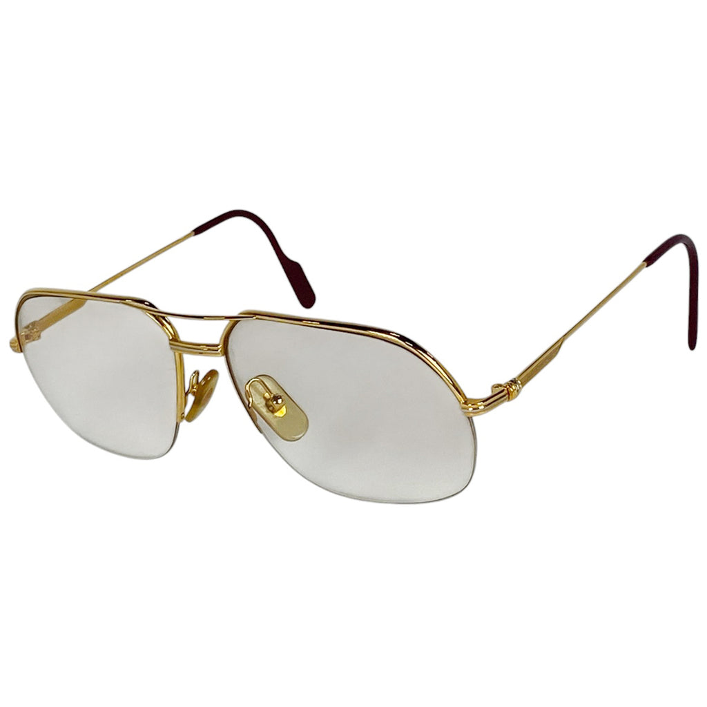 カルティエ トリニティ メガネ アイウェア 眼鏡 メタル ゴールド レディース 【中古】brbag