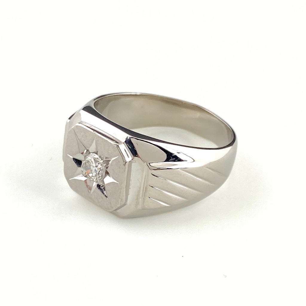 ダイヤモンド デザインリング プラチナ 指輪 リング 23号 Pt900 ダイヤモンド メンズ 【中古】nbjwl