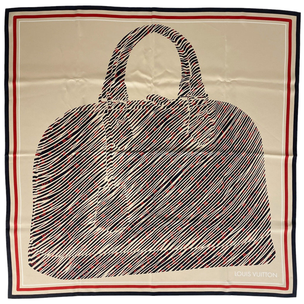 ルイ・ヴィトン アルマ柄 スカーフ モノグラム スカーフ スカーフ シルク ブラウン レディース 【中古】brbag