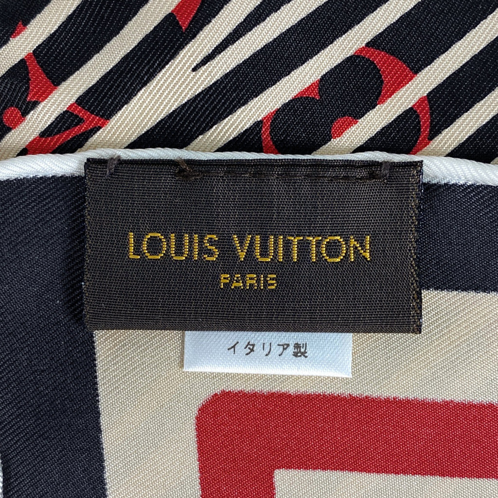 ルイ・ヴィトン アルマ柄 スカーフ モノグラム スカーフ スカーフ シルク ブラウン レディース 【中古】brbag