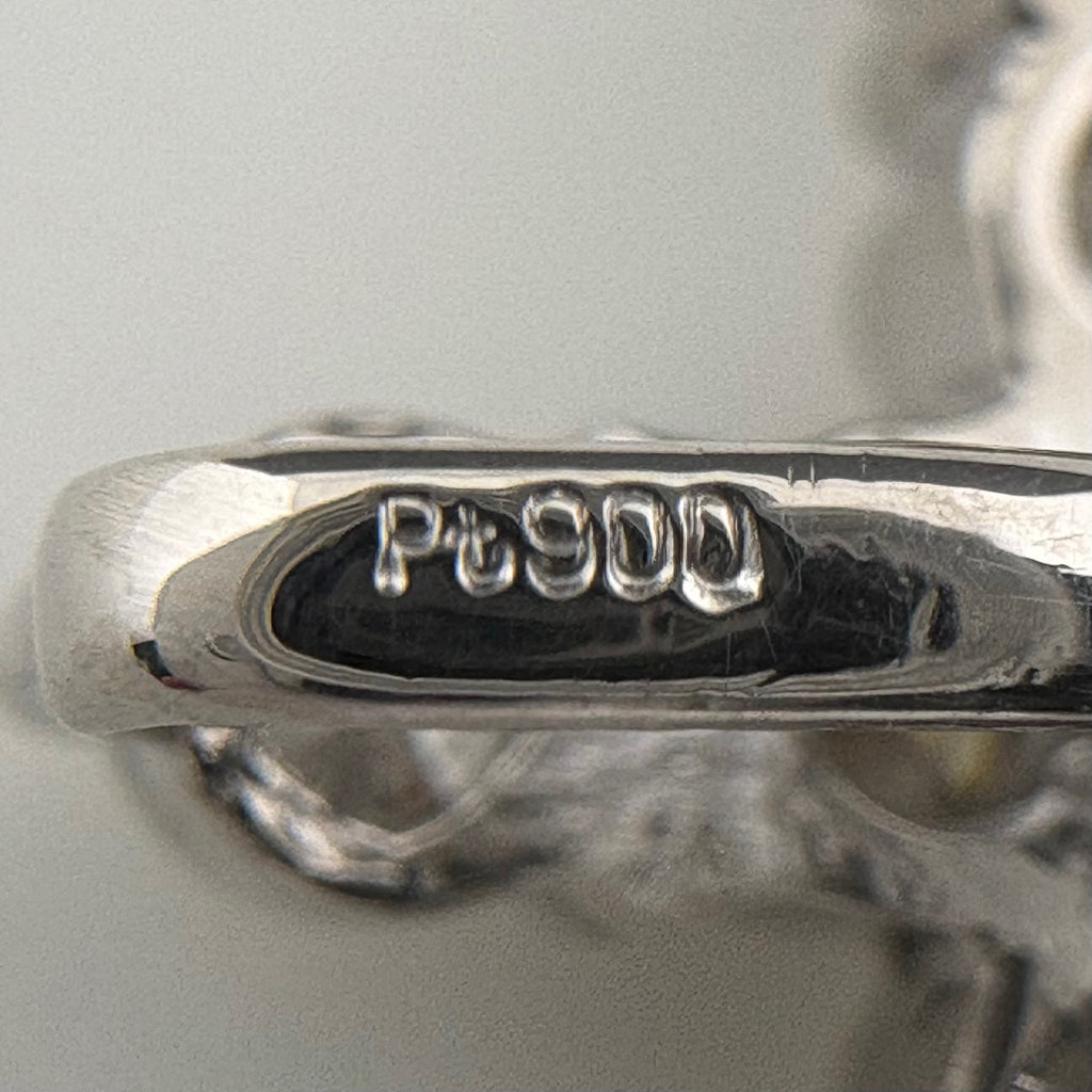 クロスモチーフ ペンダントトップ プラチナ メレダイヤ 十字架 ペンダントトップ Pt900 ダイヤモンド レディース 【中古】nbjwl