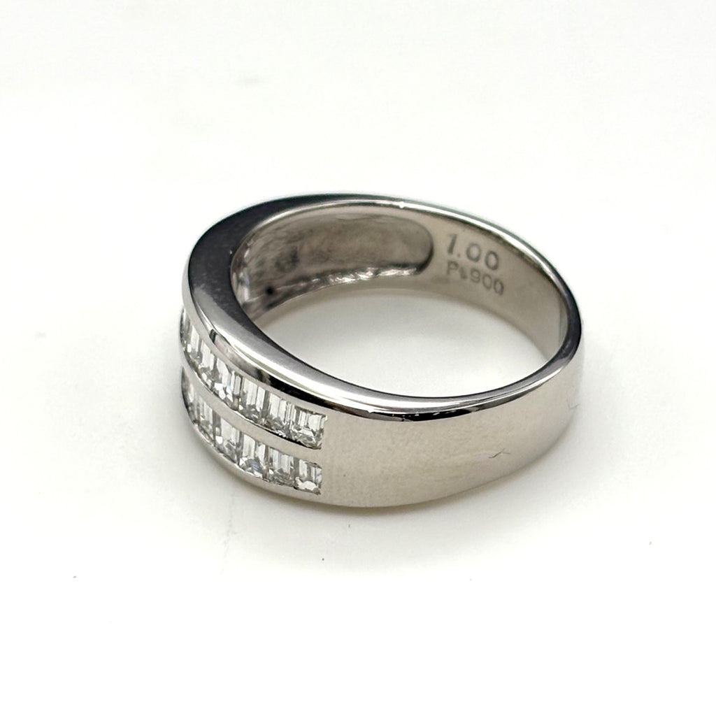 メレダイヤ デザインリング プラチナ 指輪 リング 9.5号 Pt900 ダイヤモンド レディース 【中古】nbjwl