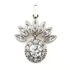 ダイヤモンド ペンダントトップ プラチナ メレダイヤ スイング ペンダントトップ Pt850 ダイヤモンド レディース 【中古】nbjwl