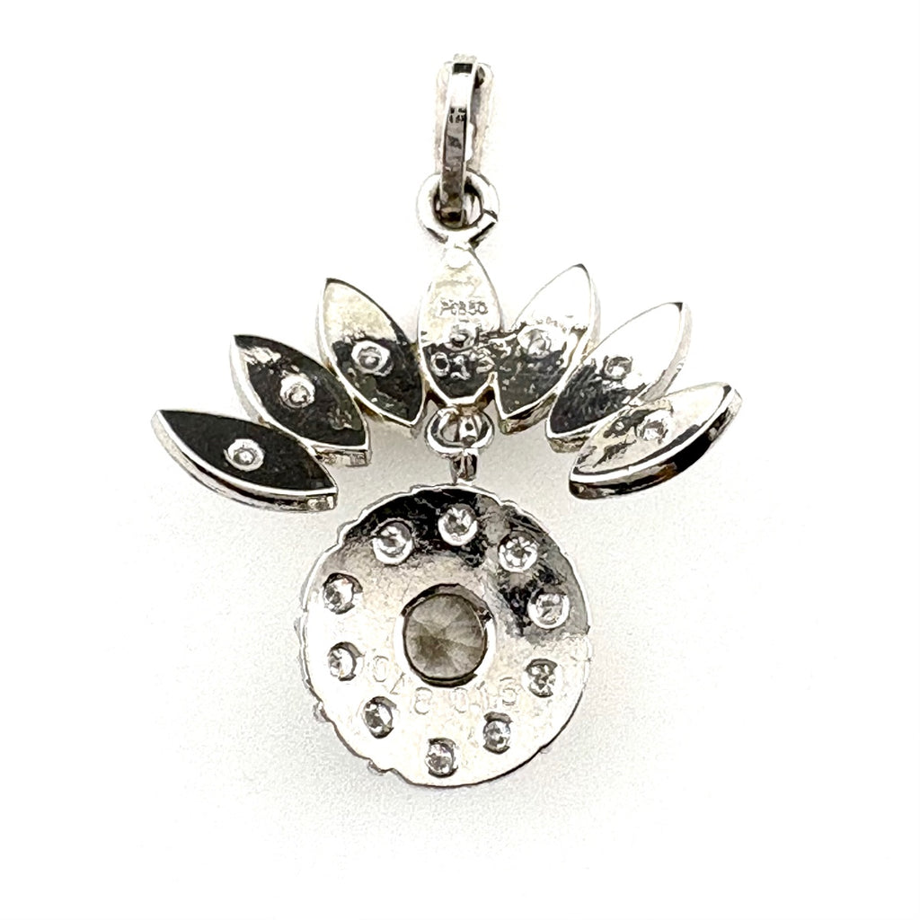 ダイヤモンド ペンダントトップ プラチナ メレダイヤ スイング ペンダントトップ Pt850 ダイヤモンド レディース 【中古】nbjwl